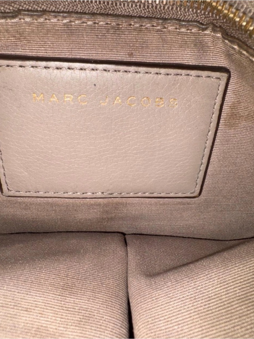 Marc Jacobs Taupe Crossbody Saddle Bag with Front Zip - Picture 5 of 7